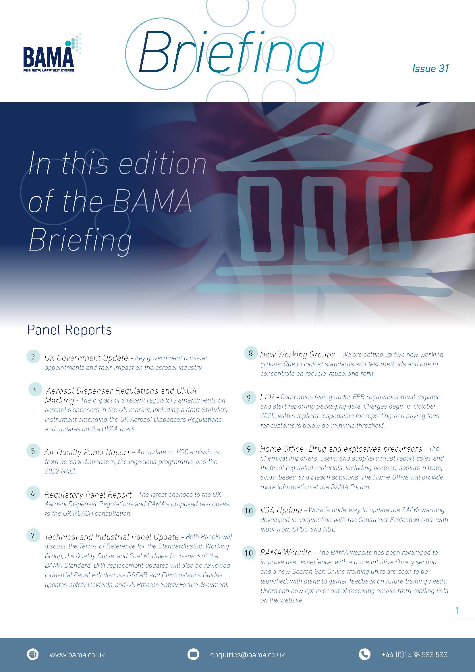 BAMA Briefing Issue 31